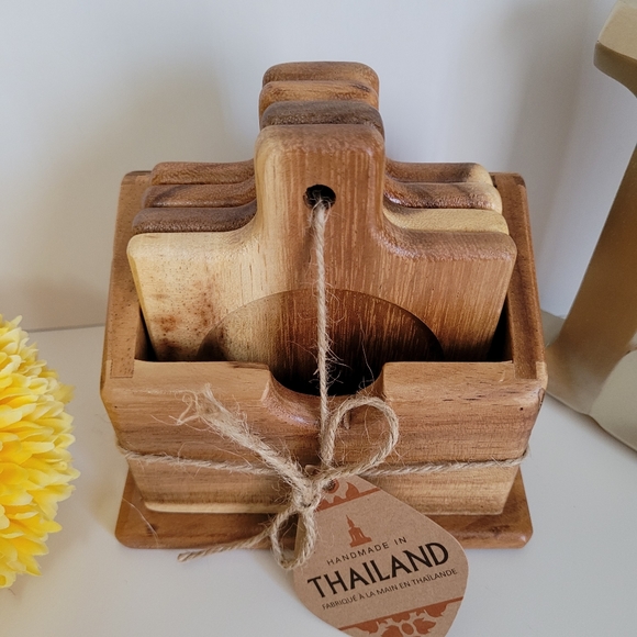 Wood Coaster Set - Picture 3 of 6